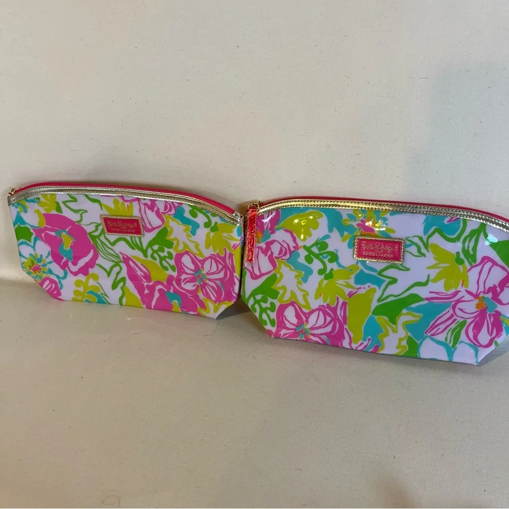 Lilly Pulitzer Vibrant Floral‎ Pouches- Set of 2